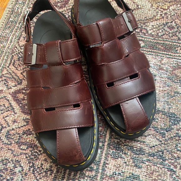 Dr. Martens Abel Strappy Sandal Maroon Platform Shoe Size 12 main image 6